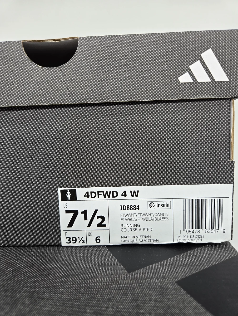 Adidas Women's 4DFWD 4 Triple White Running Shoes Size 7.5 New - Picture 8 of 8